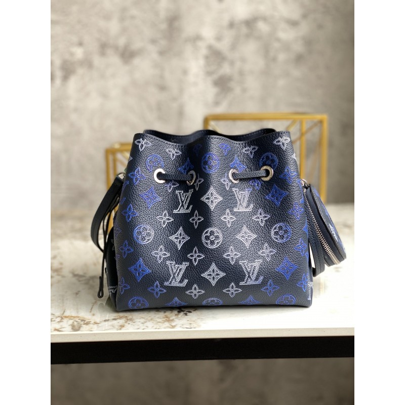 Louis Vuitton M59552 Replica Bella Mahina Leather Navy Blue Bag